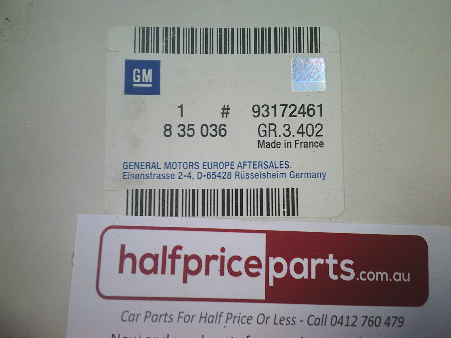 Holden Vectra-C Genuine Engine Air Filter New Part