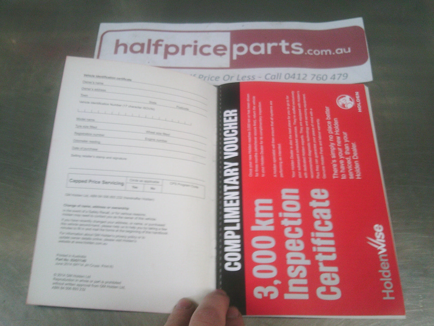 Holden JH Cruze Genuine Service/Warranty Booklet New Part