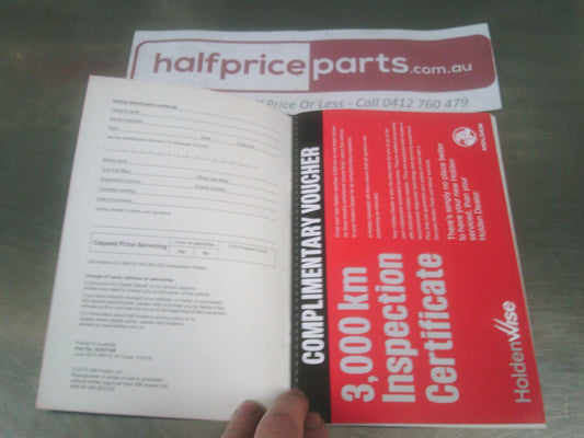 Holden JH Cruze Genuine Service/Warranty Booklet New Part