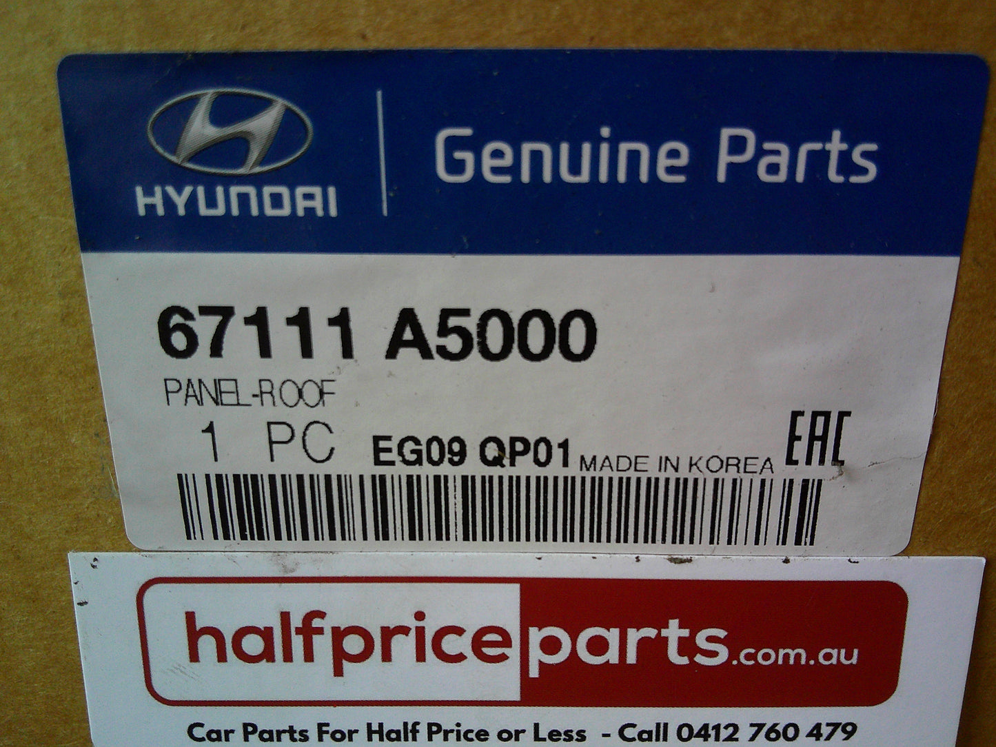 Hyundai Elantra Sedan Genuine Outer Roof Panel (Turret) Assembly (Unpainted) New Part