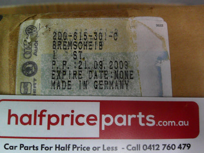 VW T5/T6 Mercedes Benz Sprinter Genuine Front Rotor (Single Disc ONLY) New Part