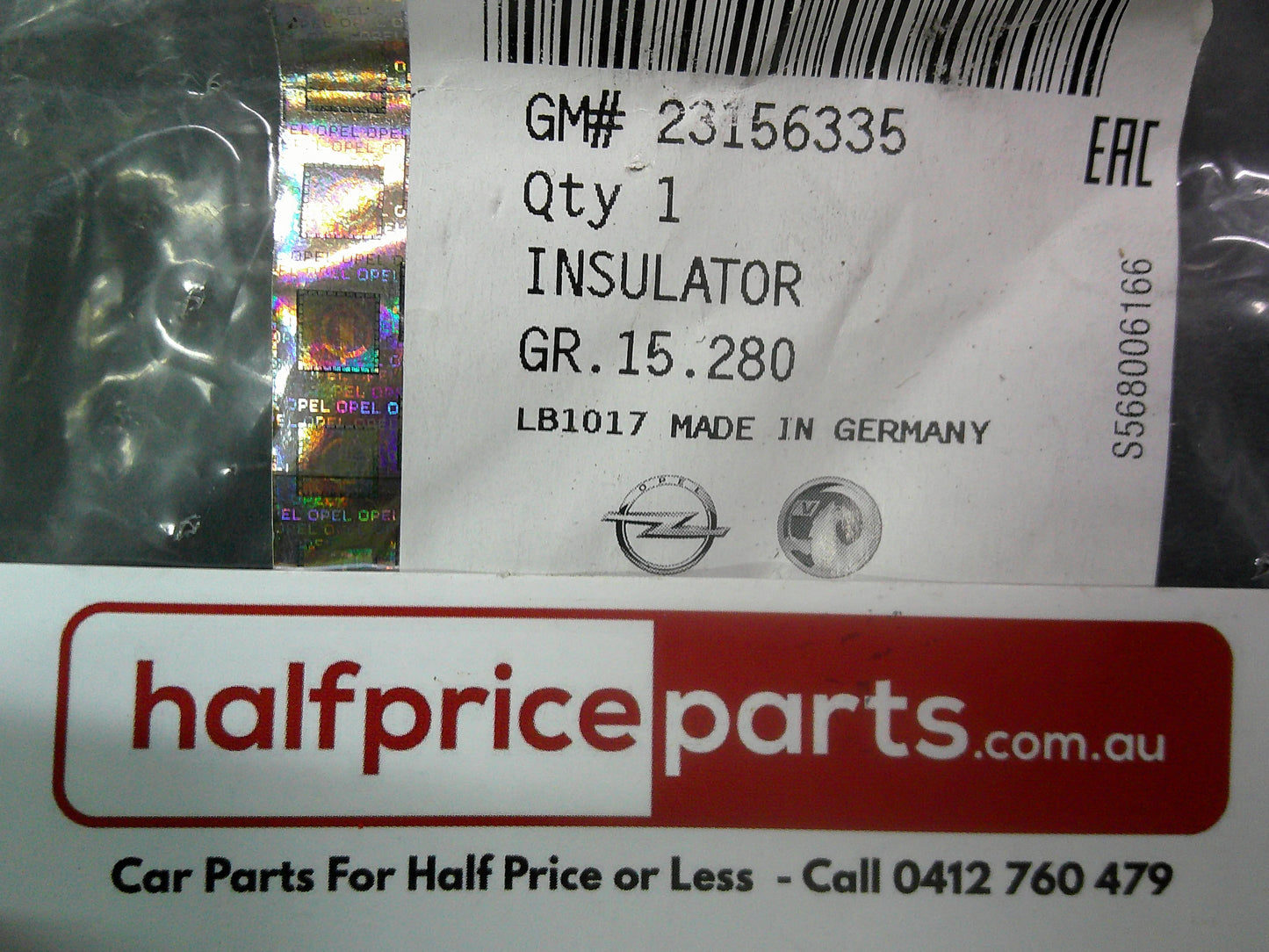 Holden Malibu Genuine Exhaust Muffler Insulator Left Rear Or Right Rear New Part