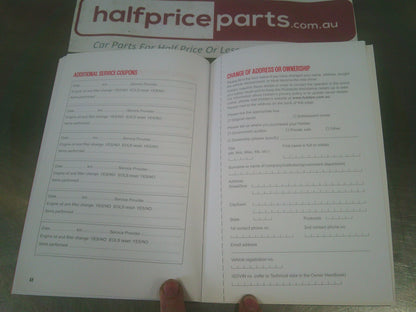 Holden JH Cruze Genuine Service/Warranty Booklet New Part