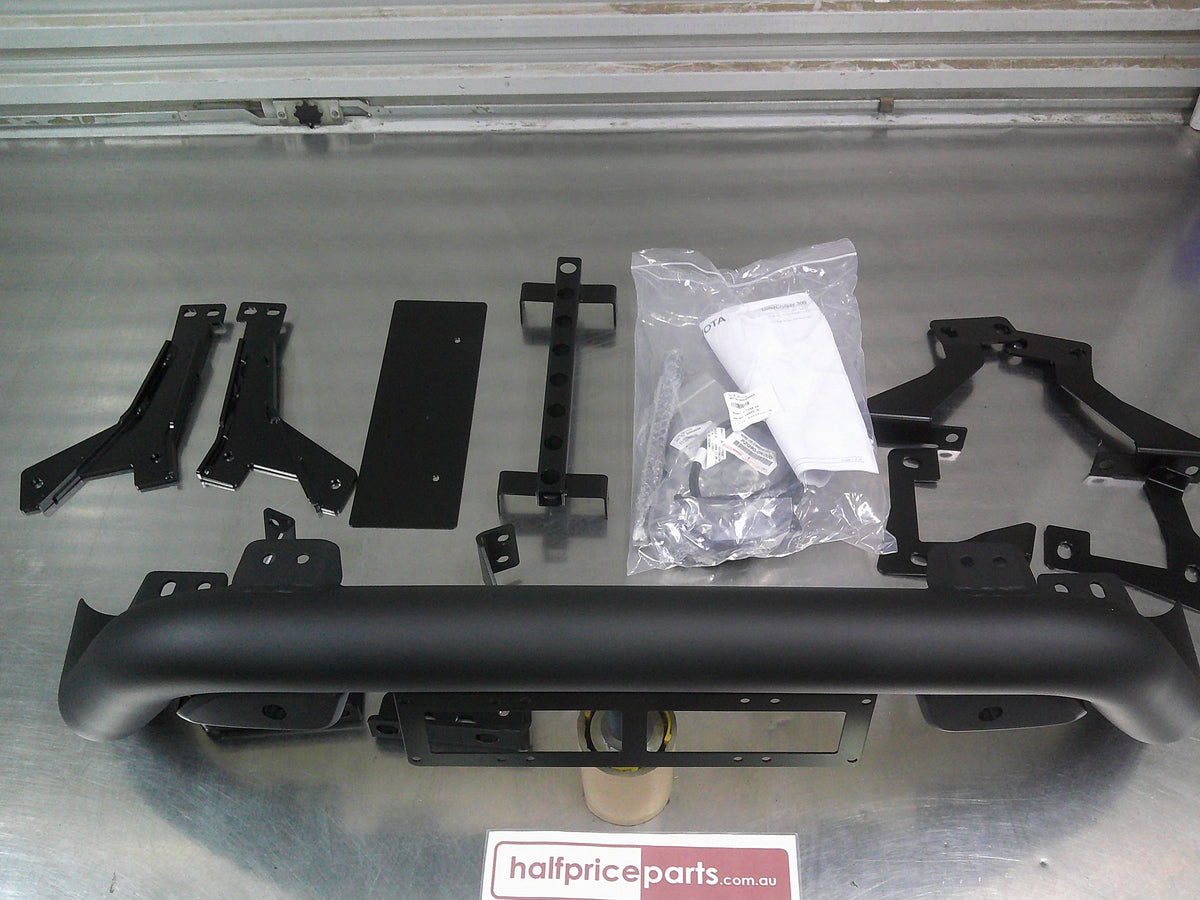 Toyota Landcruiser 300 Series Genuine Black Nudge Bar Kit With Spot Light Tabs Complete Kit New Part