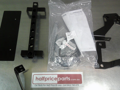 Toyota Landcruiser 300 Series Genuine Black Nudge Bar Kit With Spot Light Tabs Complete Kit New Part