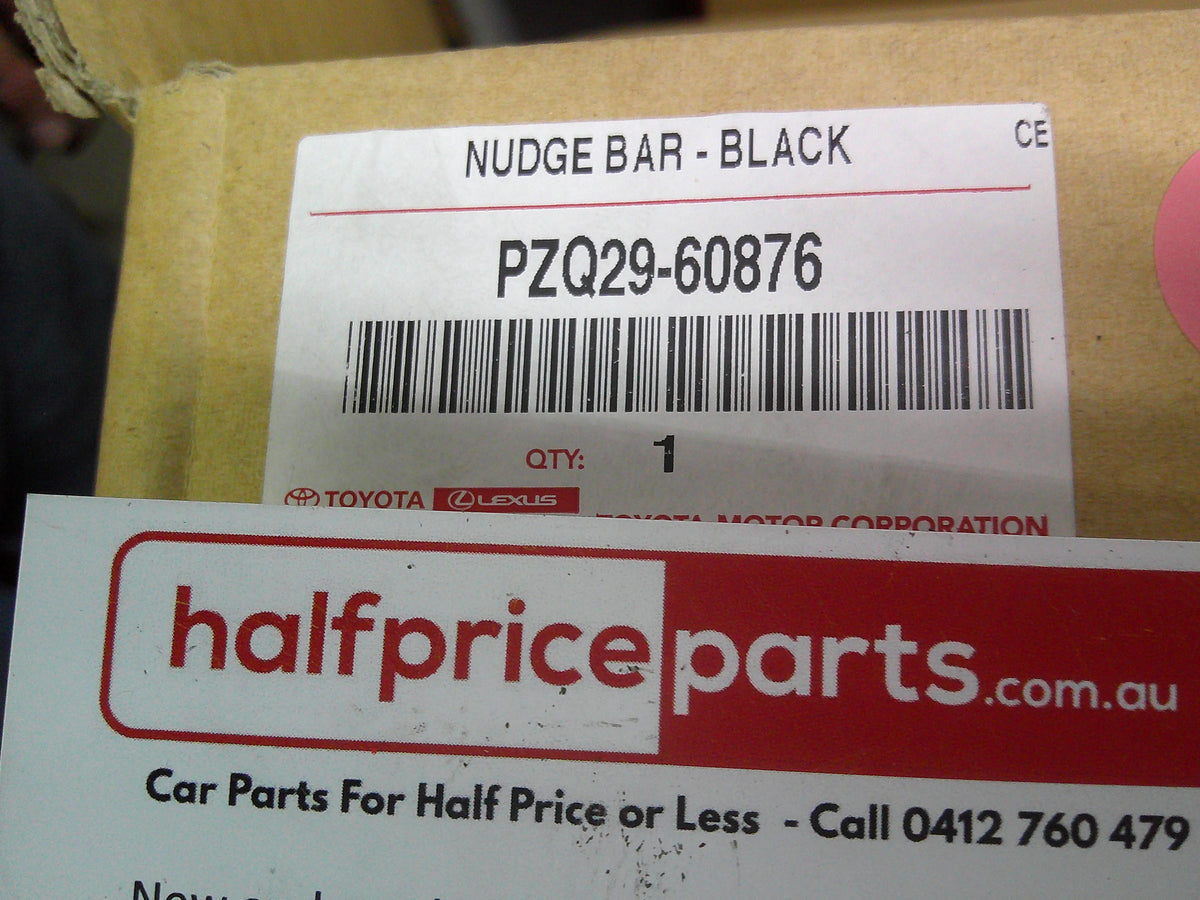 Toyota Landcruiser 300 Series Genuine Black Nudge Bar Kit With Spot Light Tabs Complete Kit New Part