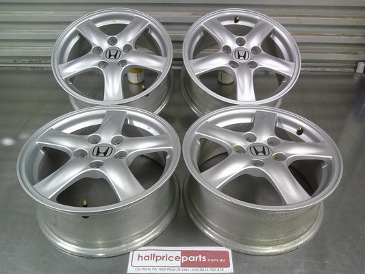 Honda Accord EURO CL9 Genuine Set 4 Alloy Wheels with Center Caps Used Part