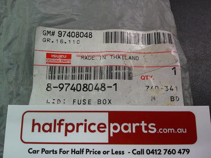 Holden TF Rodeo Genuine Fuse Box Lid Dark Gray New Part