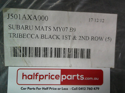Subaru Tribeca Genuine Black 1st & 2nd Row Carpet Mats Set Of 5 New Part