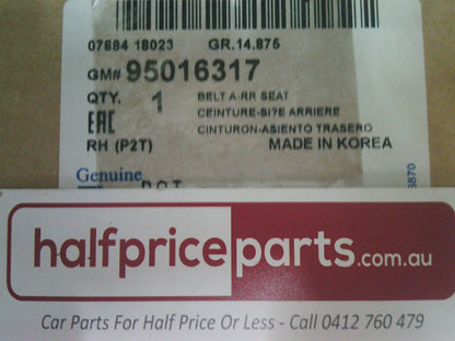 Holden TM Barina Right Rear Seat Belt Retractor Assembly New Part