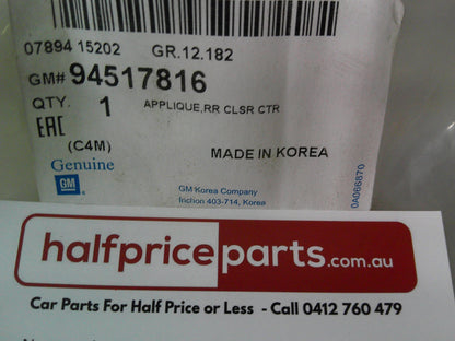 Holden Barina Spark Genuine Outer Rear Hatch No Plate Light & Door Switch (Unpainted) New Part
