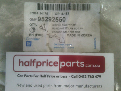 Holden CG Captiva Genuine Right Hand Front Engine Splash Shield New Part