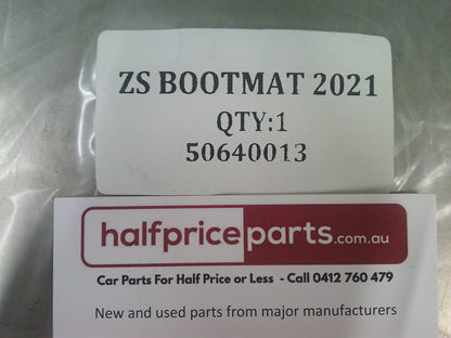 MG ZS Genuine Rear Cargo Carpet Mat (Black With White Decal) New Part
