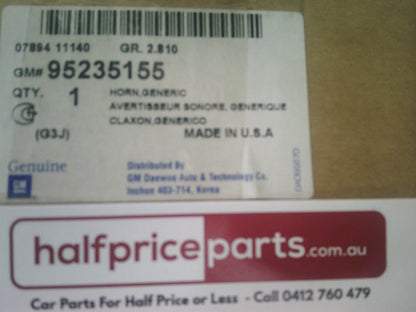 Holden JH Cruze Wagon Genuine Low Tone Horn New Part