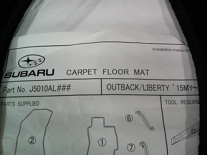 Subaru Liberty/Outback Genuine Front Carpet Mat Set Of 2 Mats Only New Part