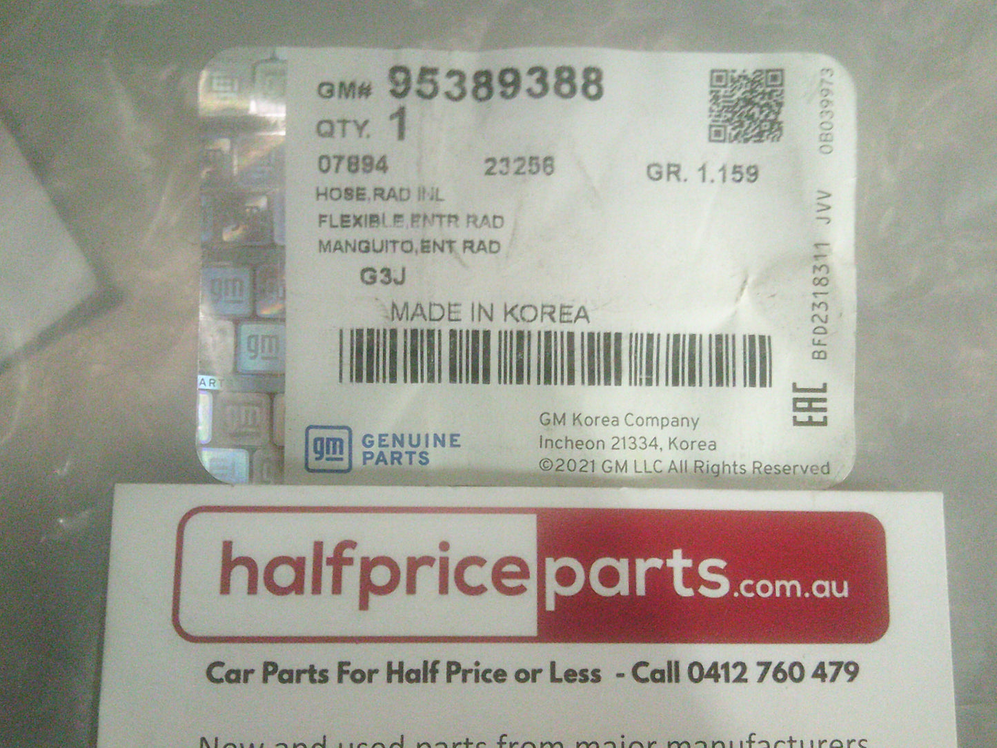 Holden JG/JH Cruze Genuine Radiator Hose New Part