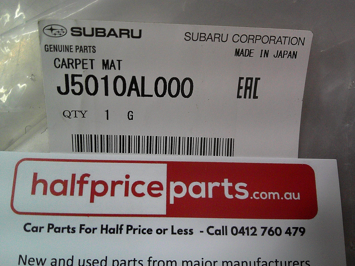 Subaru Liberty/Outback Genuine Front Carpet Mat Set Of 2 Mats Only New Part
