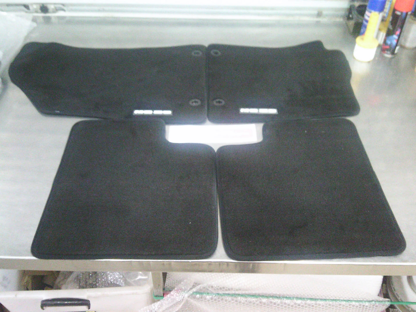 MG ZS Genuine Carpet Floor Mat Set 4 Front And Rear (Black White Decal) New Part