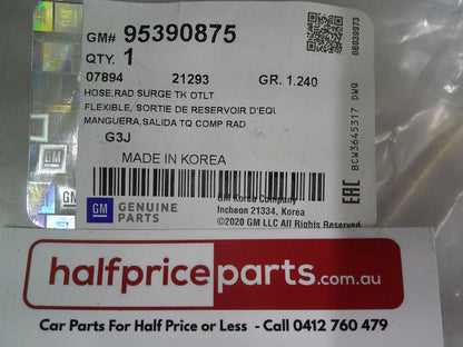Holden JH Cruze Genuine From Expansion Tank Hose New Part