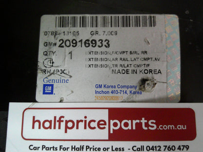 Holden CG Captiva Genuine Rear Left Hand Floor Frame Compartment Side Rail Extension New Part