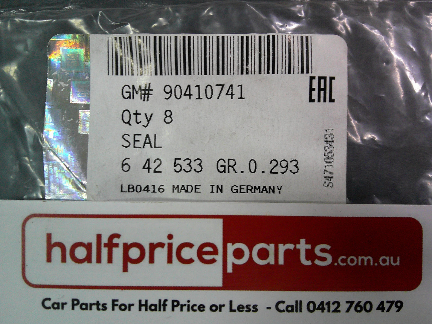 Holden TR Astra Genuine Valve Stem Seals, Pack of 8 New Part