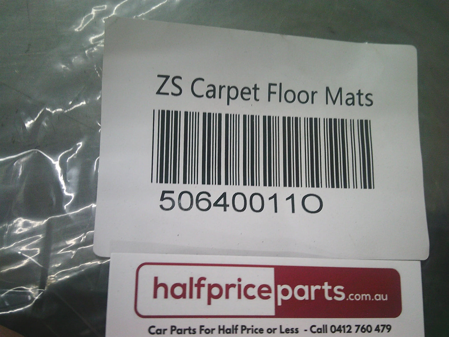 MG ZS Genuine Carpet Floor Mat Set 4 Front And Rear (Black White Decal) New Part