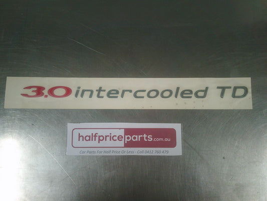 Holden TF Rodeo Genuine 3.0 intercooled TD Decal New Part