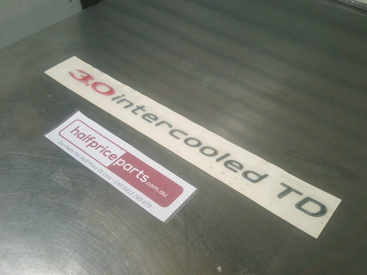 Holden TF Rodeo Genuine 3.0 intercooled TD Decal New Part