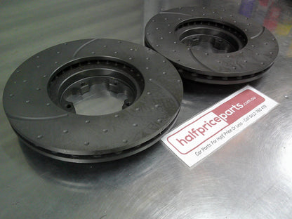 RDA Front Disc Rotors Slotted/Dimpled Suits Ford Transit VM (Sold As Pair Only) New Part