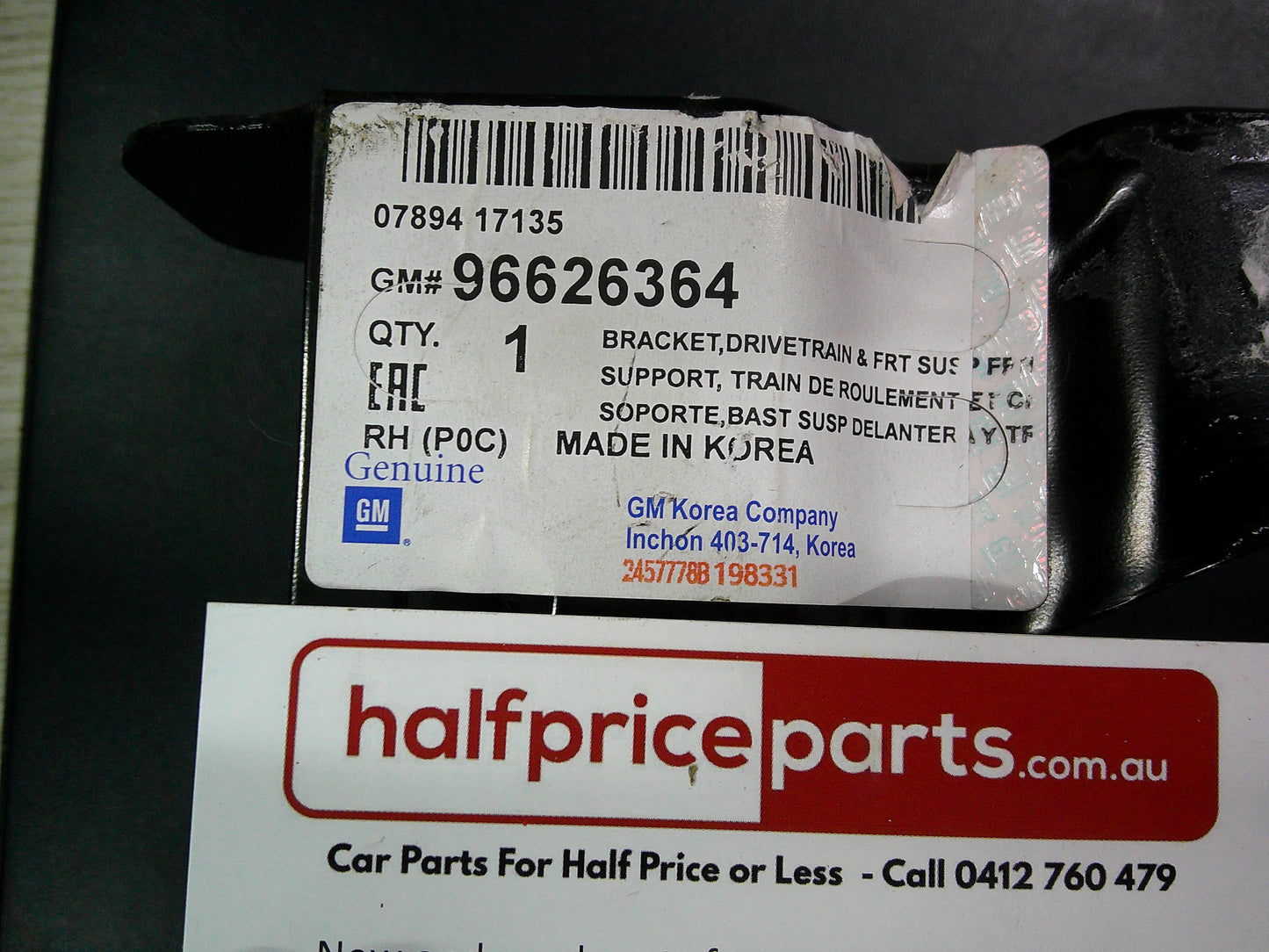 Holden CG Captiva Genuine Drivetrain/Front Suspension Bracket New Part