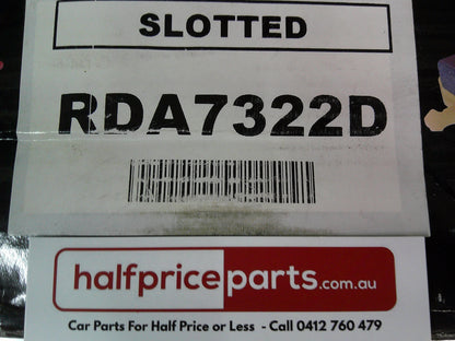 RDA Front Disc Rotors Slotted/Dimpled Suits Ford Transit VM (Sold As Pair Only) New Part