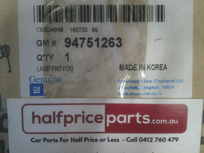 Holden RG Colorado Genuine Left Hand Front Fog Light Assy New Part