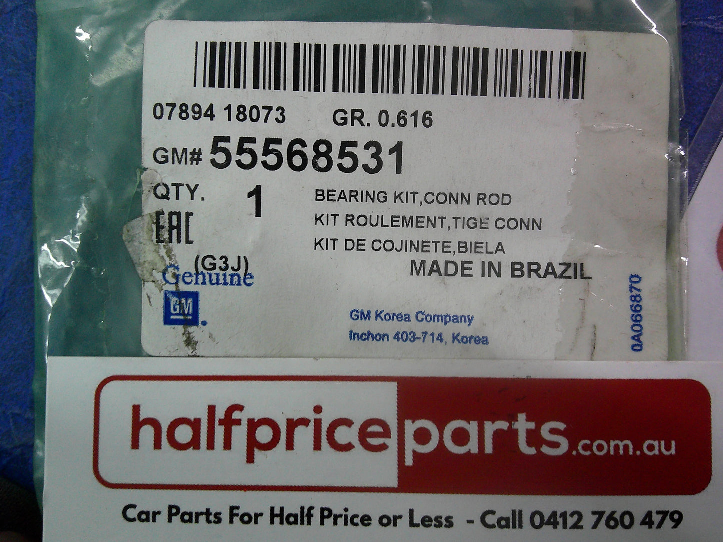 Holden TM Barina/TJ Trax/JH Cruze Genuine Engine Connecting Rod Bearing New Part