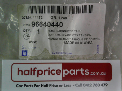 Holden EP Epica Genuine Radiator & Surge Tank Inlet Hose New Part