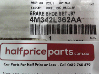 Ford PE/PG/PH Ranger/Mazda B2500 2.5TD Genuine Rear Brake Shoe Set New Part