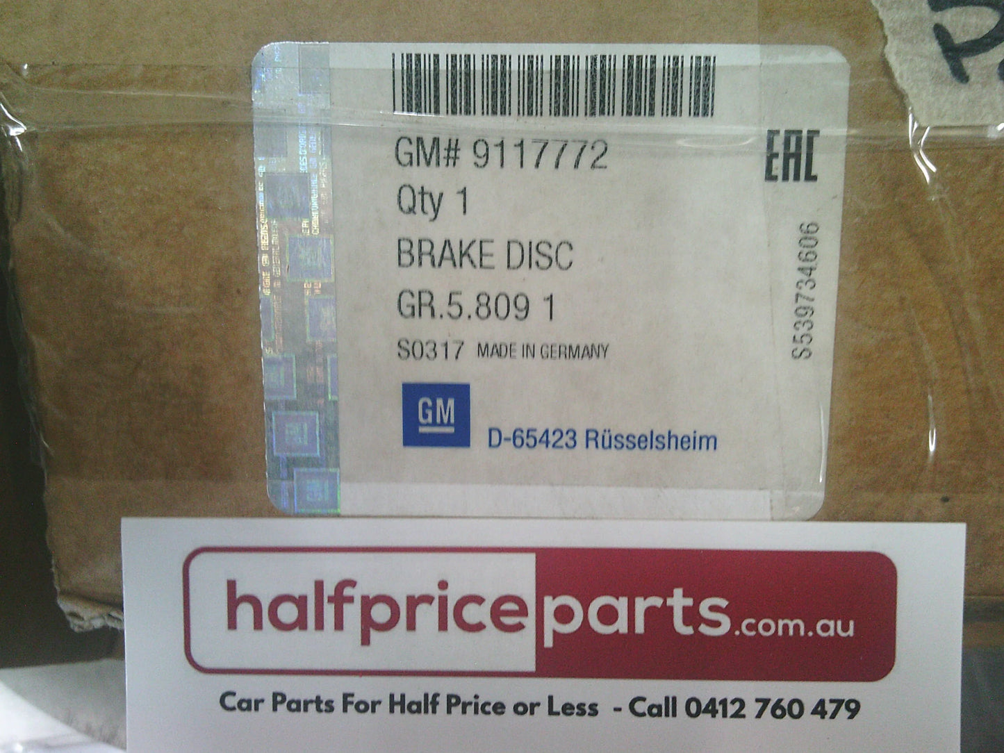 Holden AH Astra/Zafira Genuine Rear Disc Brake Rotors 264mm (Sold As Pair) New Part
