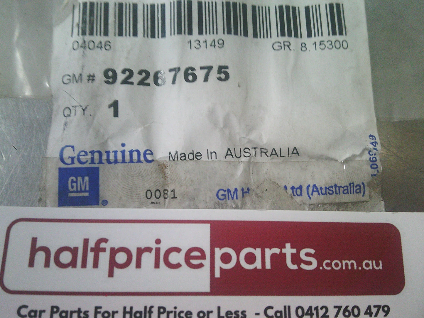 Holden VF SS Commodore Genuine Right Hand Front Apron Panel Hole Cover New Part