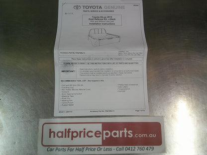 Toyota Hilux Dual Cab Workmate/SR Models Genuine Dust Defence Kit (When Fitting Canopy) New Part