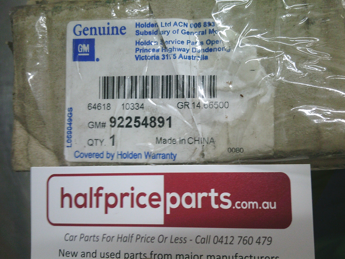Holden VE Commodore Genuine Left Hand Gutter Drip Moulding - New Part