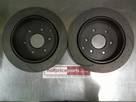 RDA Rear Disc Rotor 350mm Slotted/Dimpled Suits Nissan Y62 5.6Ltr V8 Patrol (Sold As Pair Only) New Part