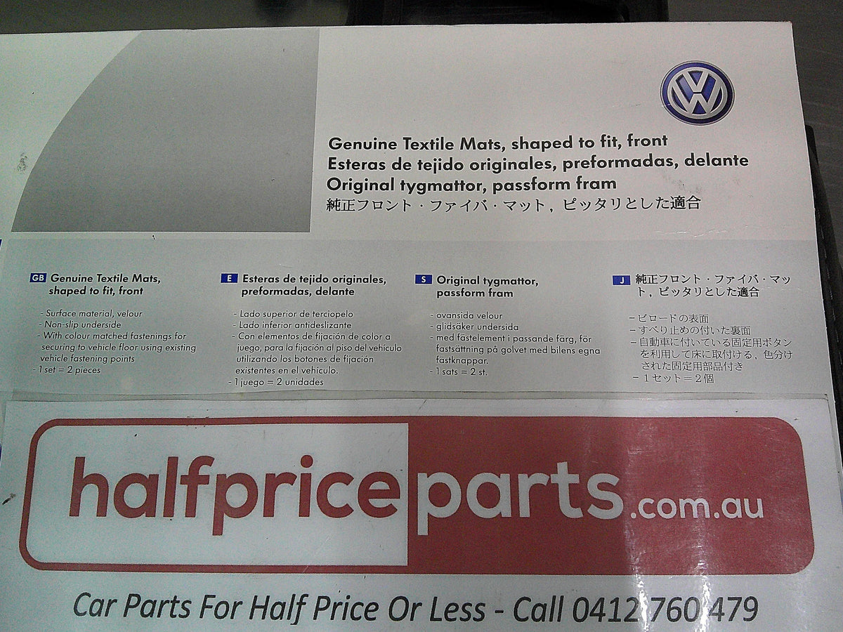 VW Polo Genuine Premium Front Carpet Mat Set Of 2 Only New Part