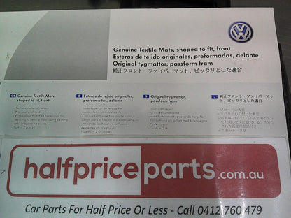VW Polo Genuine Premium Front Carpet Mat Set Of 2 Only New Part