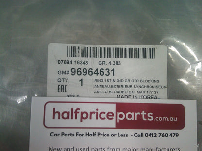 Holden CG Captiva Genuine Gear Box Synchro Ring 1st And 2nd Gear New Part