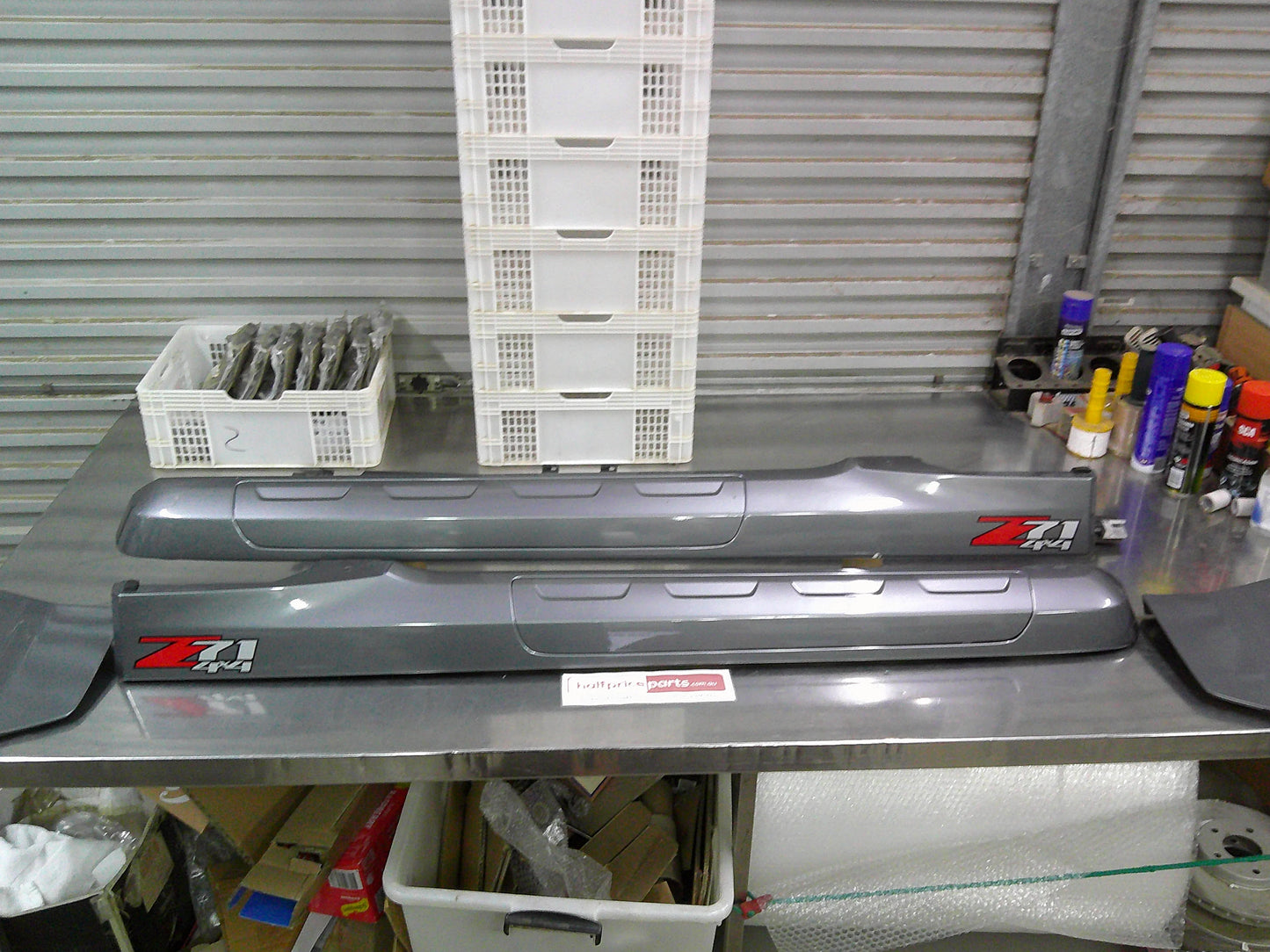 Holden RG Colorado Z71 Genuine Grey Sides Inner Sail Covers Tonneau Rail Covers (Part OF Sail Plane Kit Only) Used Part