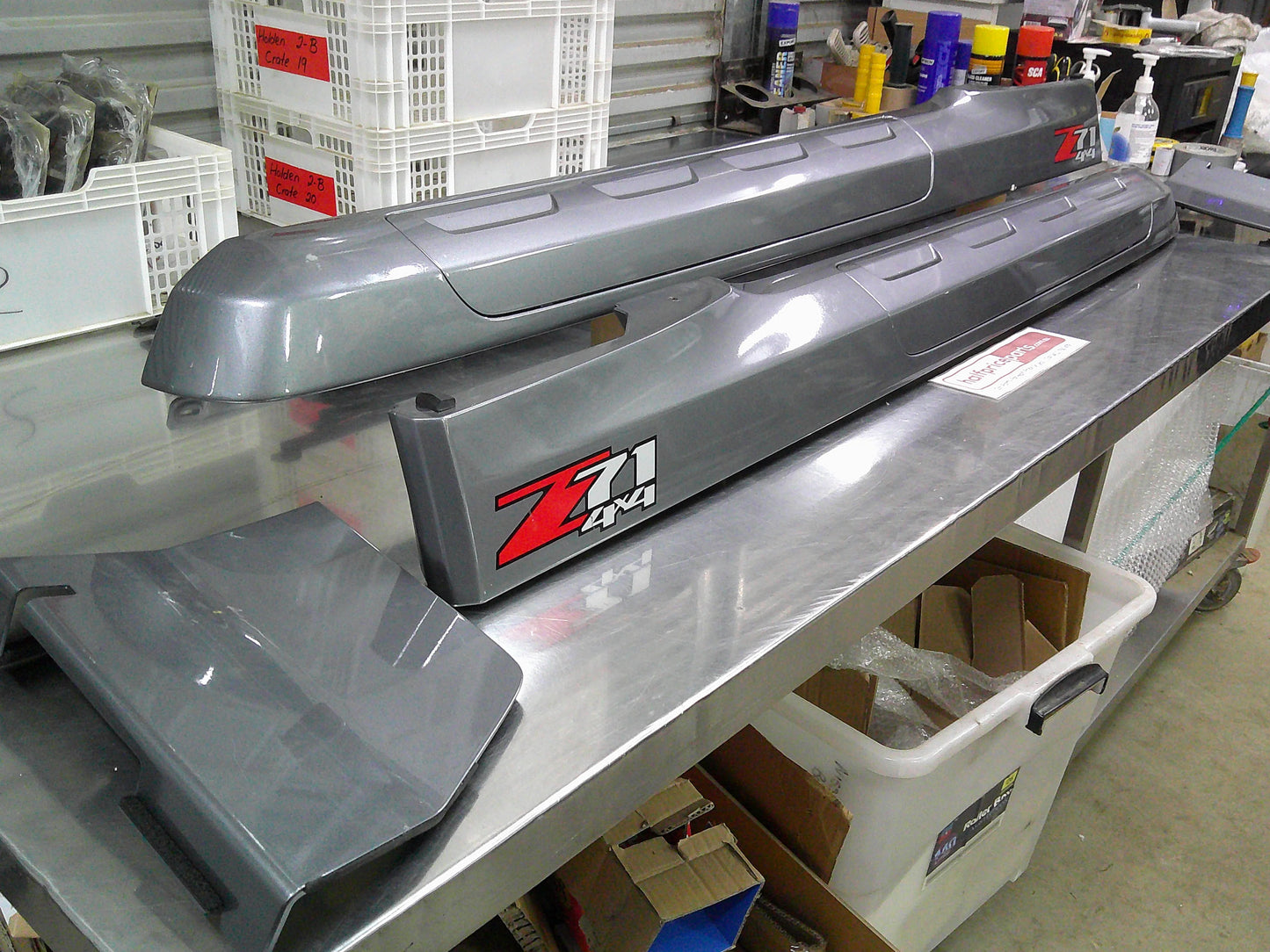 Holden RG Colorado Z71 Genuine Grey Sides Inner Sail Covers Tonneau Rail Covers (Part OF Sail Plane Kit Only) Used Part