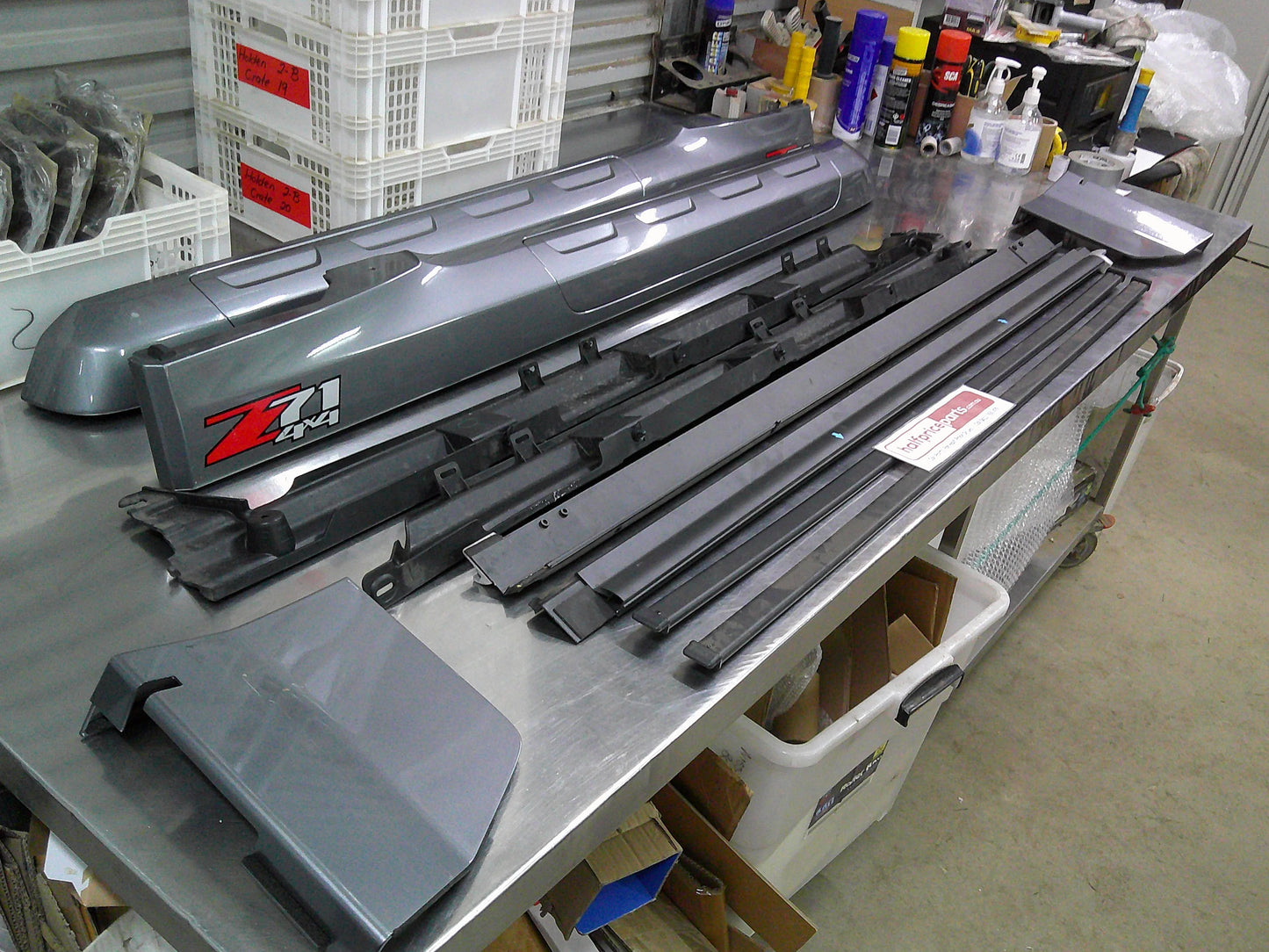 Holden RG Colorado Z71 Genuine Grey Sides Inner Sail Covers Tonneau Rail Covers (Part OF Sail Plane Kit Only) Used Part