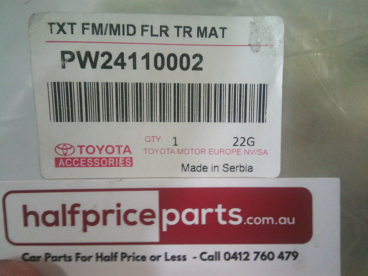 Toyota C-HR Genuine Carpet Boot Cargo  Liner Mat New Part