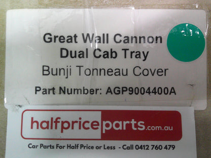 GWM Cannon Cab Chassis Genuine Soft Tonneau Cover Kit Bungie Type (Complete Kit) New Part