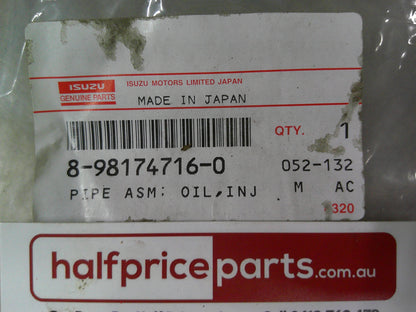 Isuzu 6HK1 Genuine Oil Assembly Oil Injection Pipe Line New Part