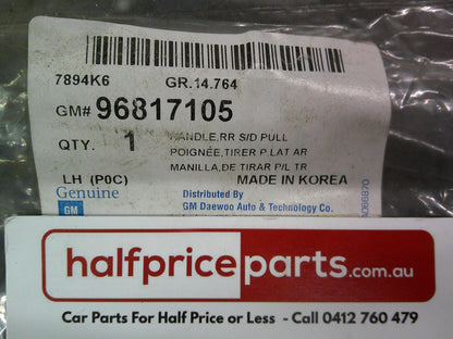 Holden CG Captiva Sport Genuine Rear Left Interior Door Handle New Part